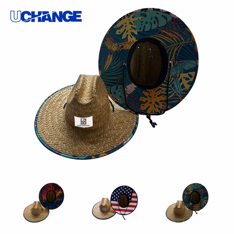 Western Cowboy Straw Hat with Custom Patch