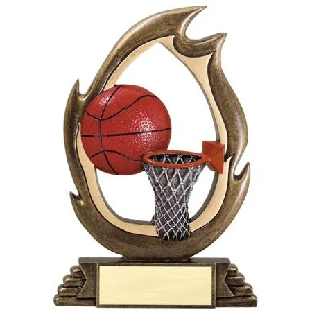 7 1/4" Tall Basketball Flame Series Award 1