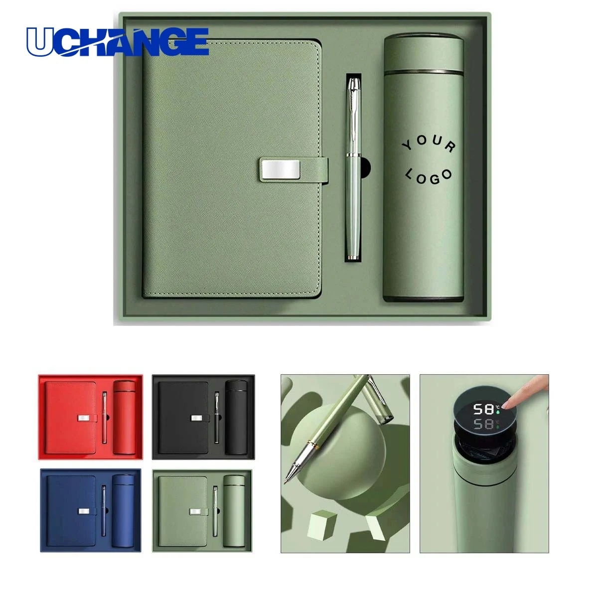 Insulated Tumbler and Notebook Gift Set Kit with Pen 1