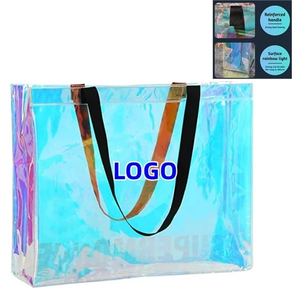 PVC Plastic Bag Laser Effect Clear Shopping Bag 1