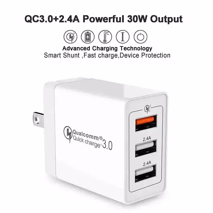 30W Folding QC 3.0 Fast USB Wall Charger