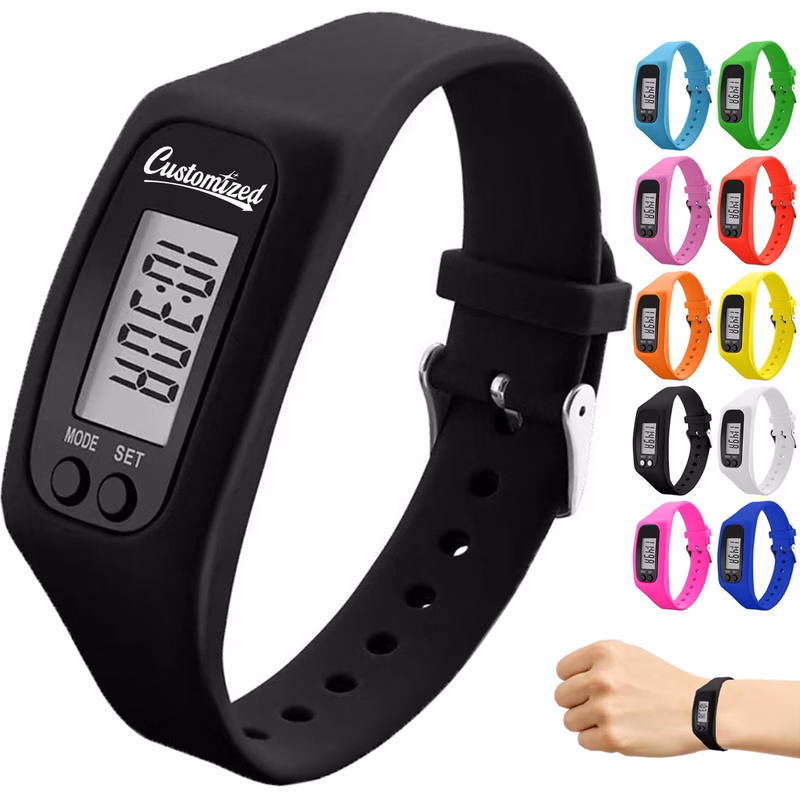 Digital Pedometer Watch with LCD Display