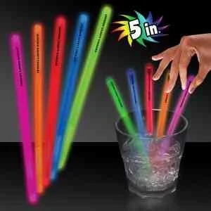 5" Single Color Glow Light Up Swizzle Stick 1