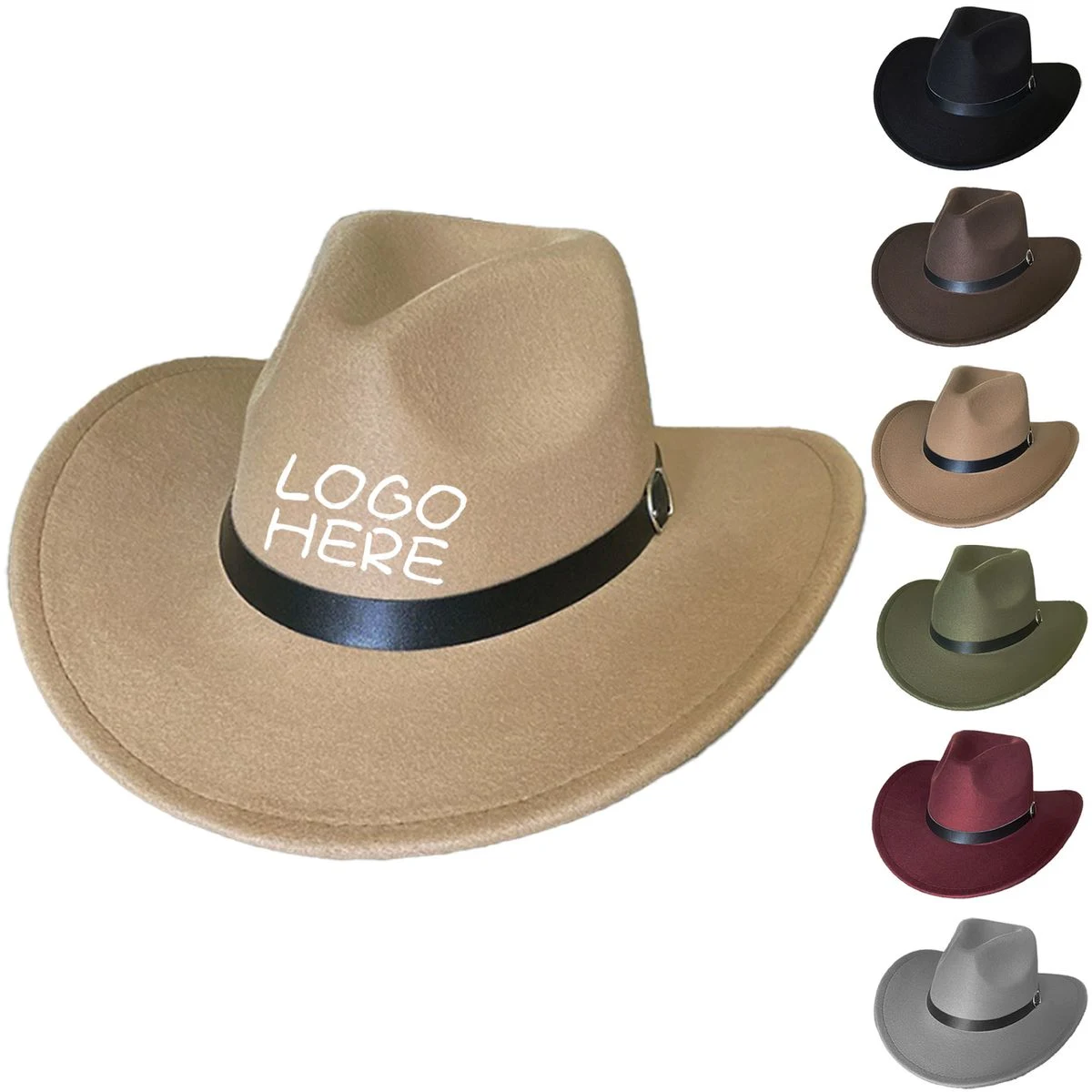 Western Style Cowboy Hat With Belt 1