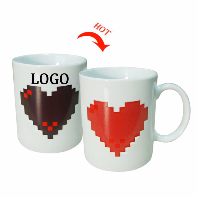 Custom Love Heart Color Change Mug