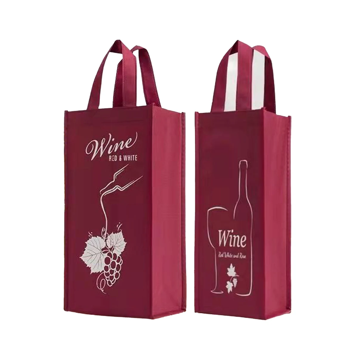 Two Bottles Of Non-Woven Wine Bags 1