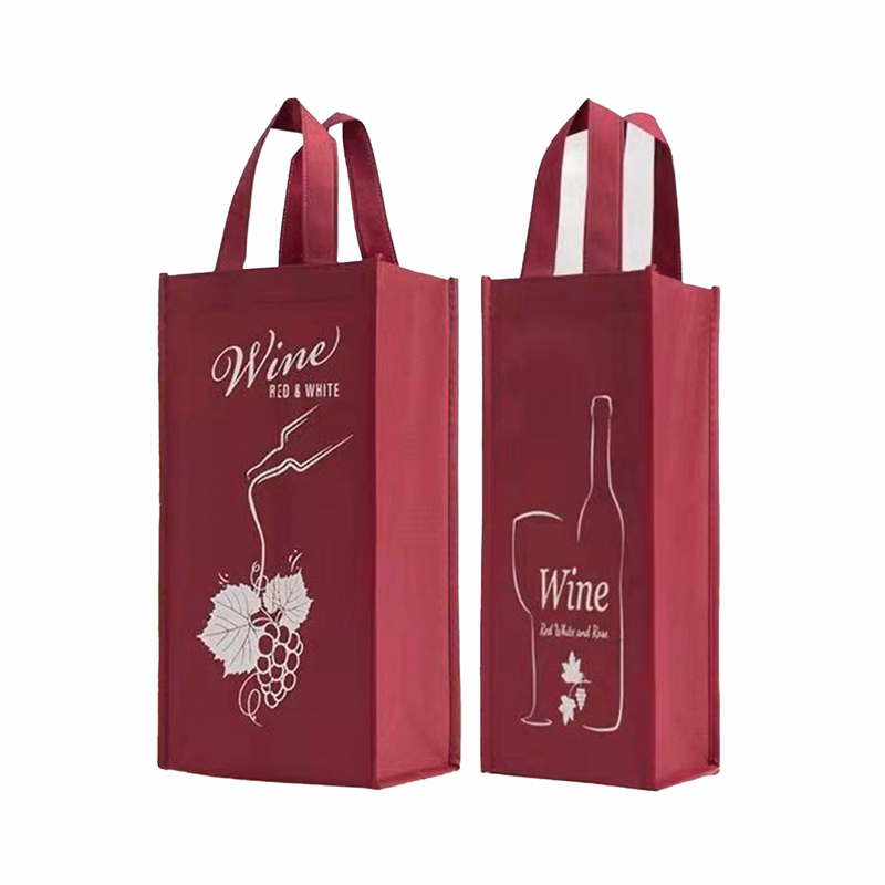 Two Bottles Of Non-Woven Wine Bags