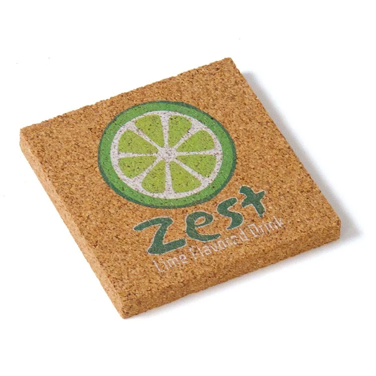 4"x 4" Solid Cork Coaster - Square 1