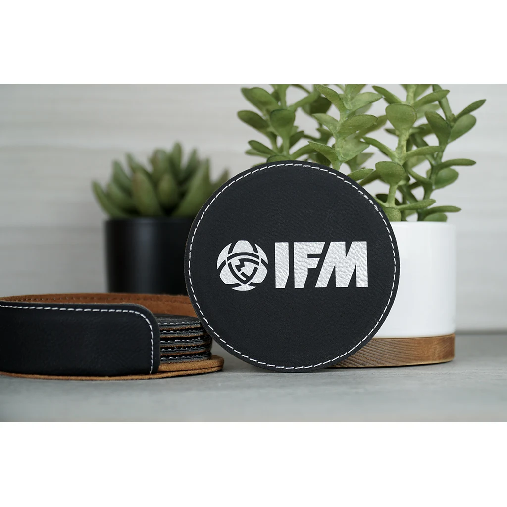 Leatherette 6-Coaster Set 1
