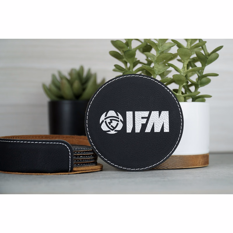 Leatherette 6-Coaster Set