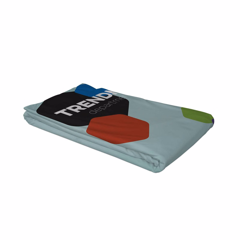 10' Curved Splash Floor Display Wrap Graphic Panel (Recycled Polyester Knit)