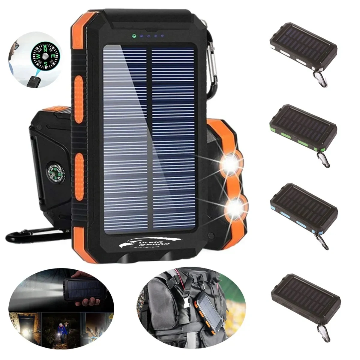 Portable Solar Charger Power Bank 10000mAh 1