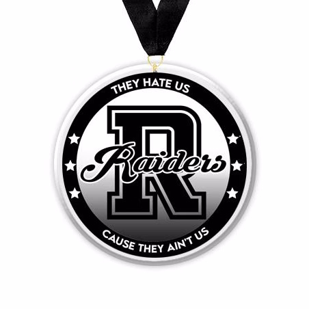 Acrylic Circle Medallions: Raiders 3" Size, .25