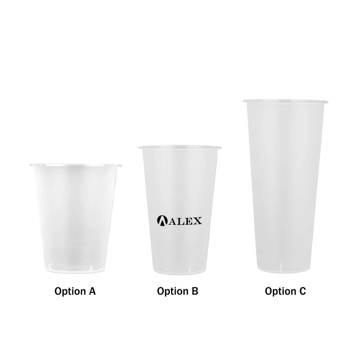 12/17/24oz Disposable Frosted Heat Resistant Plastic Cup 1