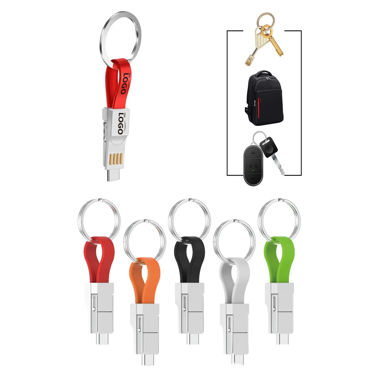 3-in-1 Magnetic Keychain Charging Cable 1
