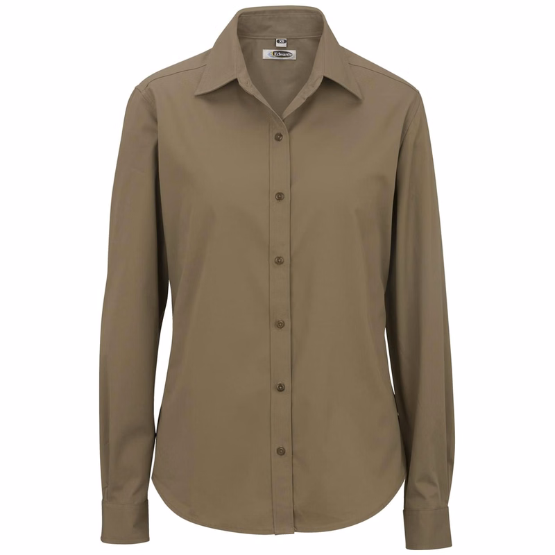 Ladies Cottonplus Long Sleeve Twill Shirt