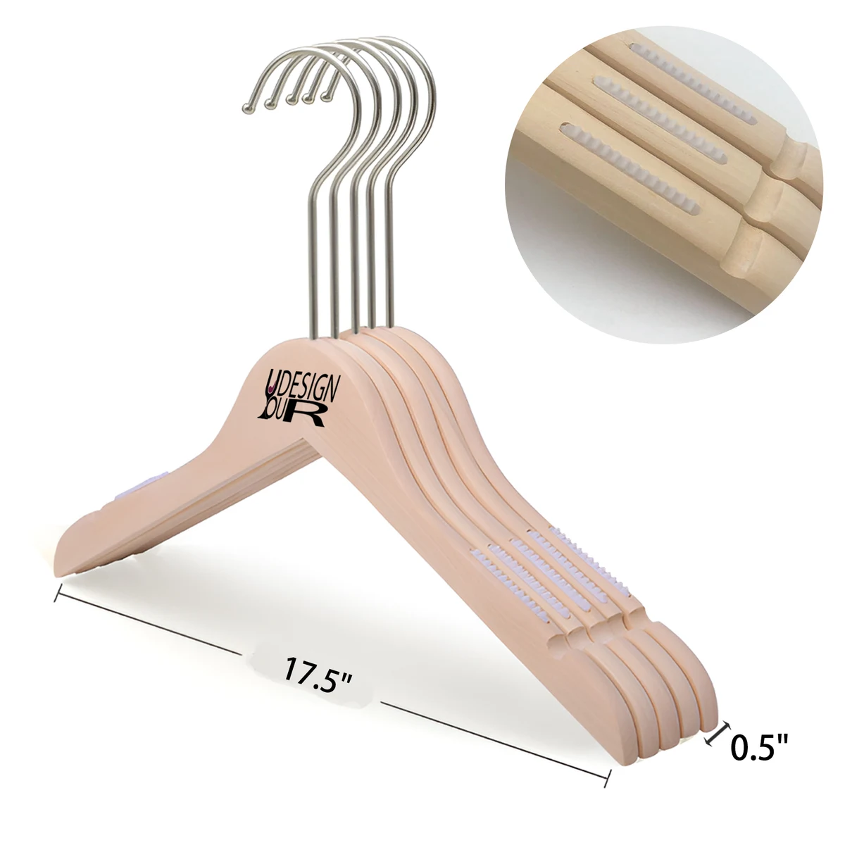 MOQ 50 PCS Sturdy Solid Wood Hanger 1