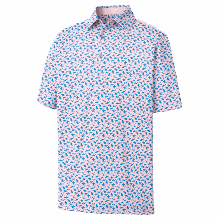 FootJoy Beach Print Lisle- Athletic Fit Polo