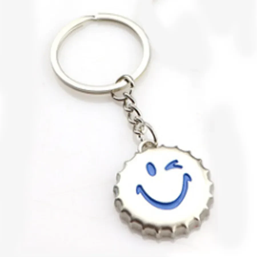 Cute Bottle Cap-shaped Metal Keychain 1