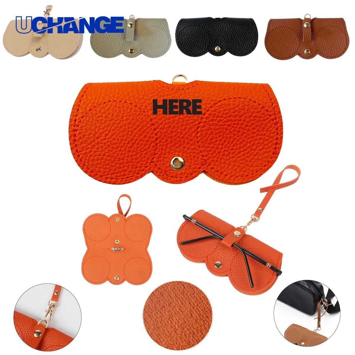 Eyewear PU Leather Travel Sunglasses Storage Bag Organizer 1