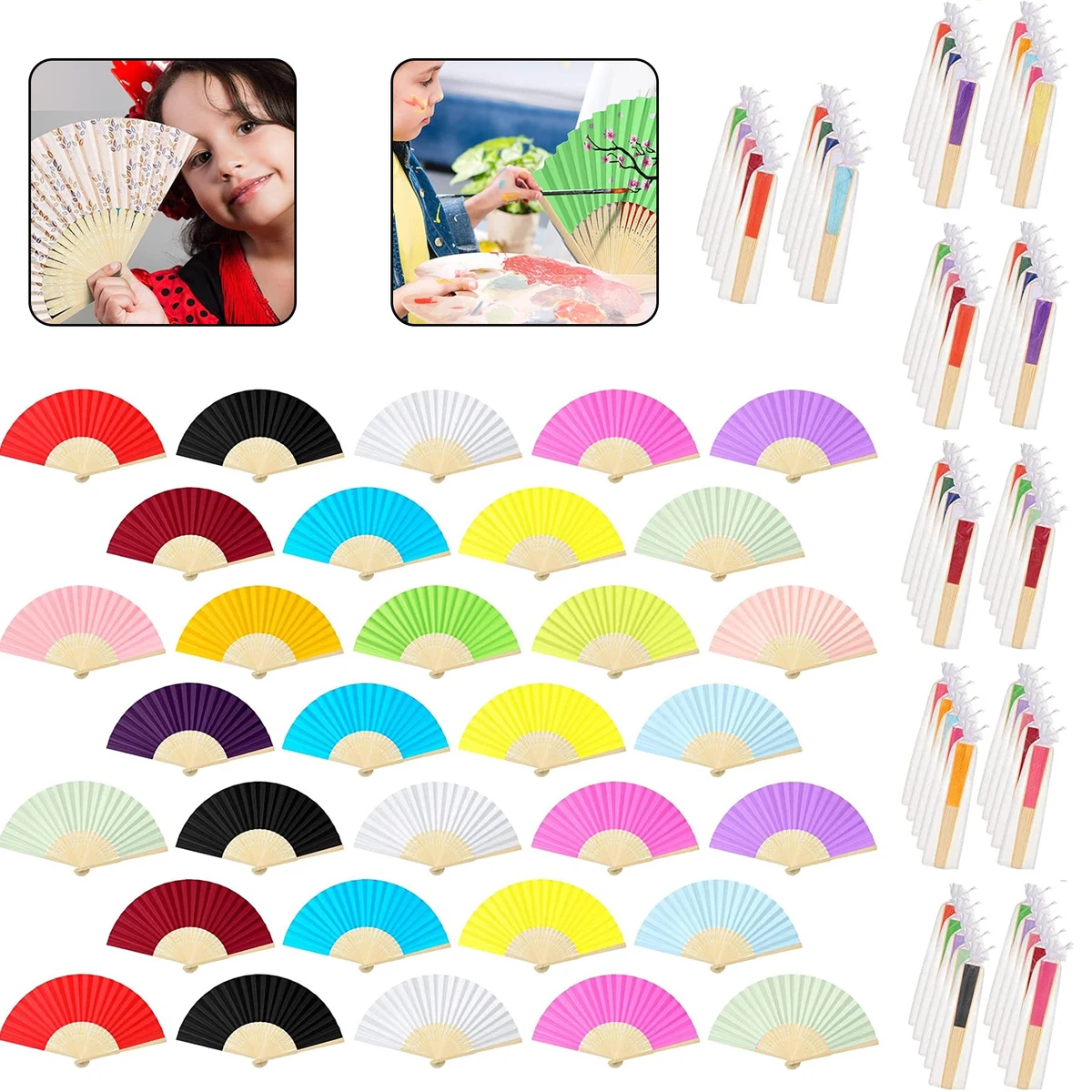 Handheld Bamboo Paper Fan 1