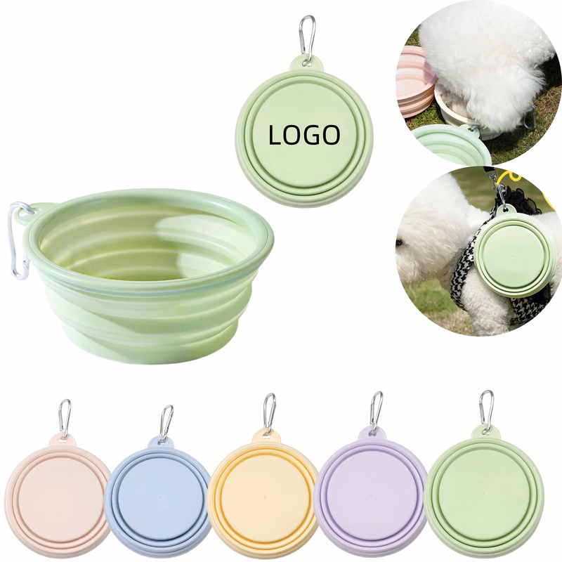 21oz Outdoor Collapsible Pet Bowl With Carabiner