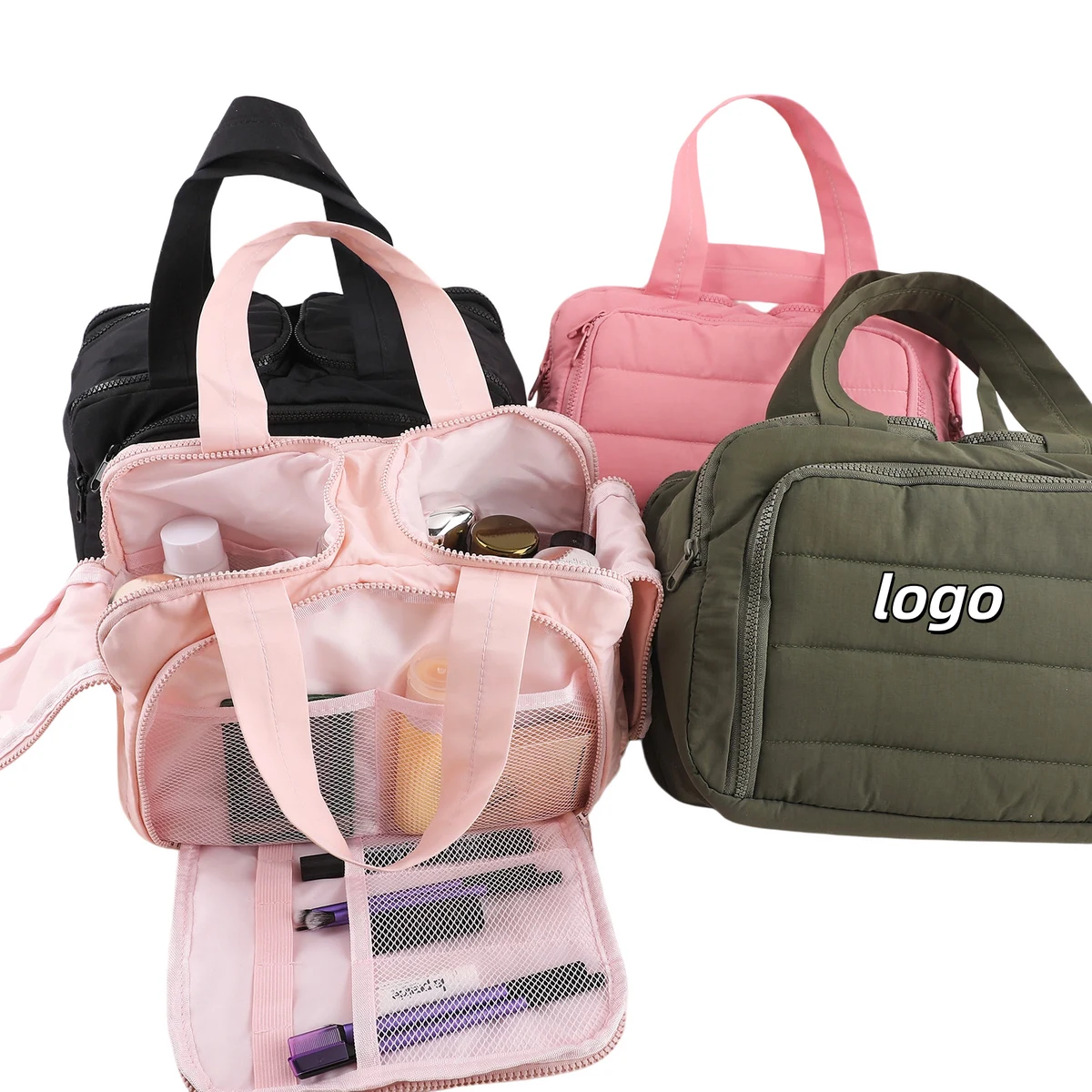 Soft Nylon Travel Bag With Pockets 1