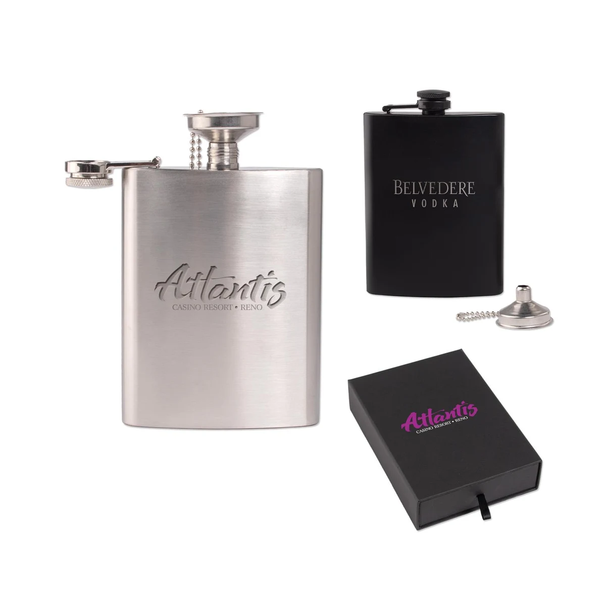Oakhurst 8 Oz. Flask and Funnel Gift Set 1