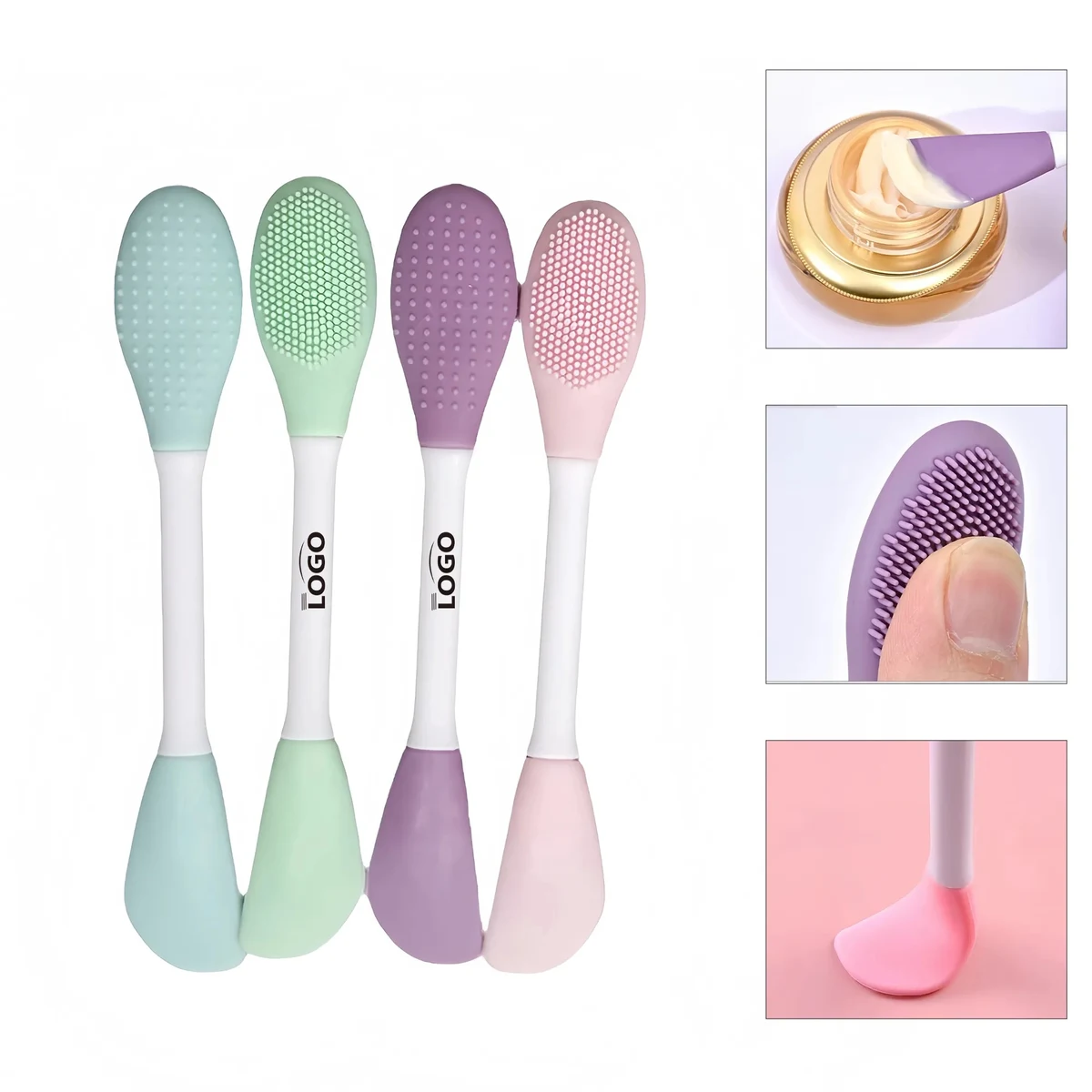Dual-Ended Detachable Silicone Facial Brush 1