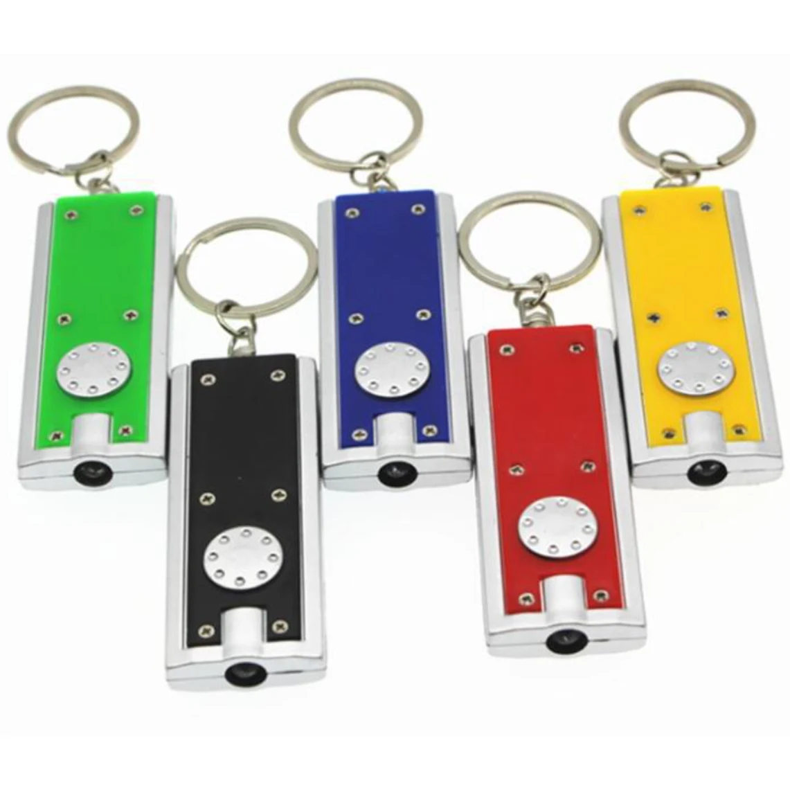 Slim Rectangular Flash Light with Swivel Key Chain 1