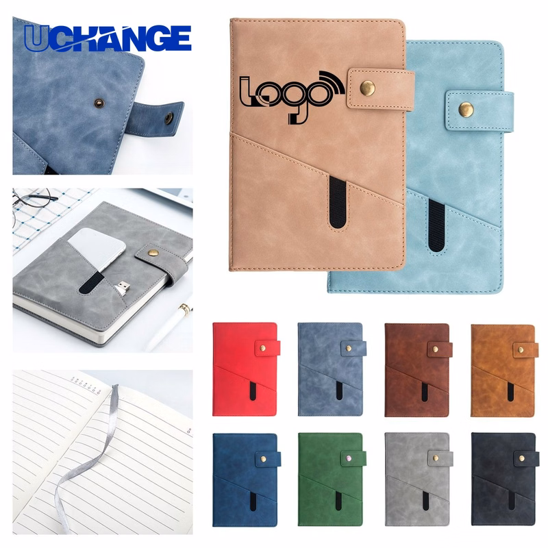 PU Leather Notebook Journal with Buckle Closure