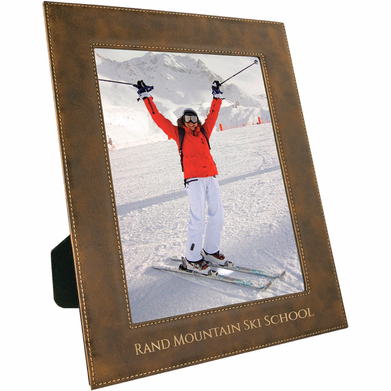 8" x 10" Rustic & Gold Leatherette Photo Frame