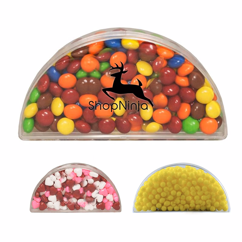 Half Moon with Chocolate Littles, Hearts, Colored Candy