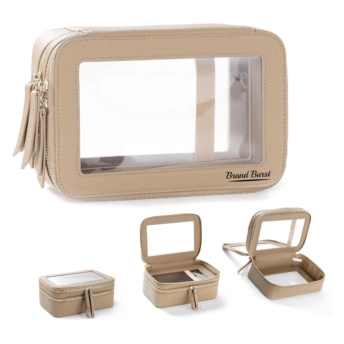 Double Layer Clear Makeup Bags 1