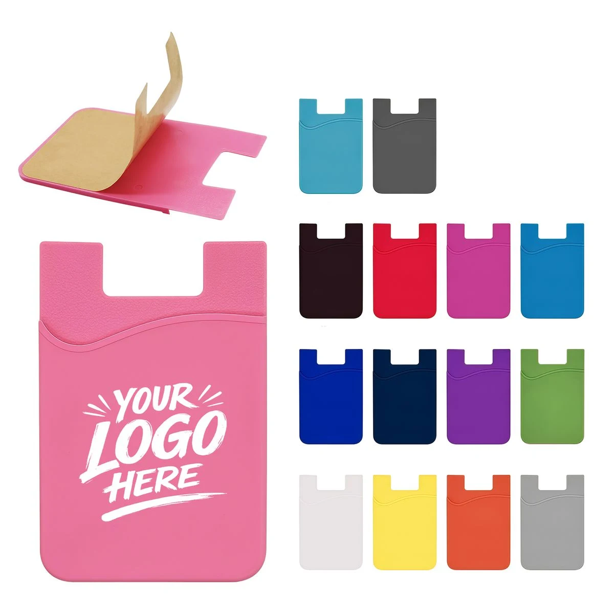 Slim Stick-On Phone Card Holder for IDs and Cash 1