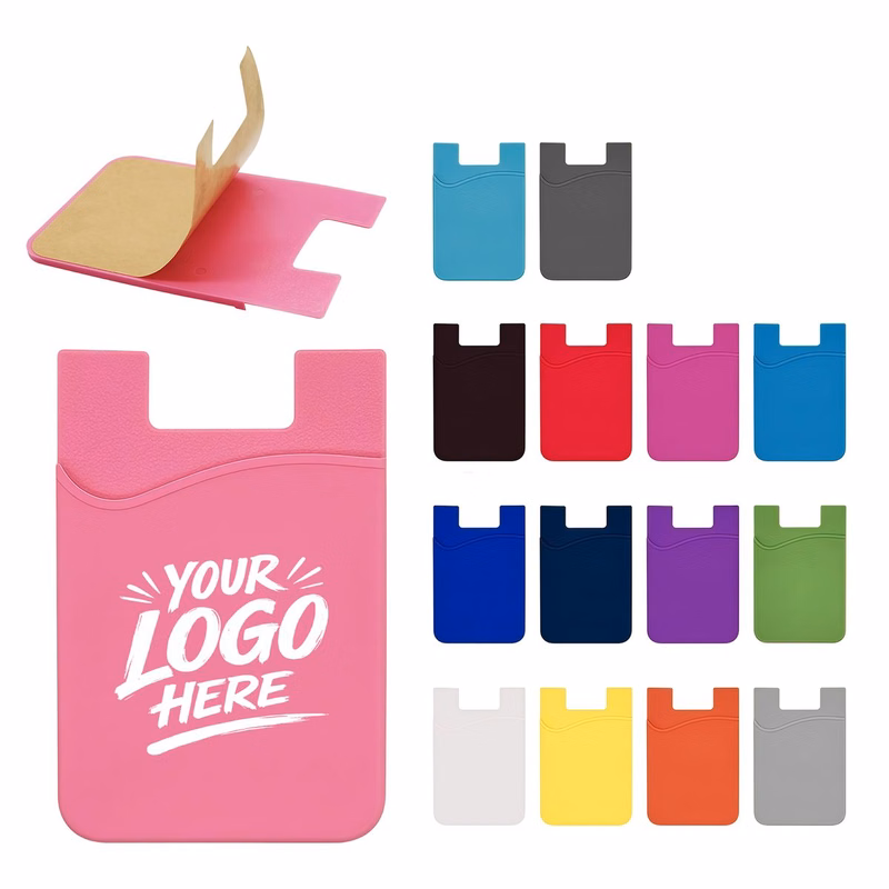 Slim Stick-On Phone Card Holder for IDs and Cash