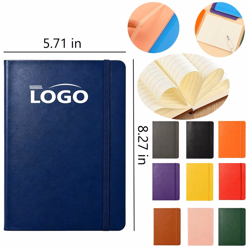 Full Color A5 Faux Leather Elastic Band Notebook
