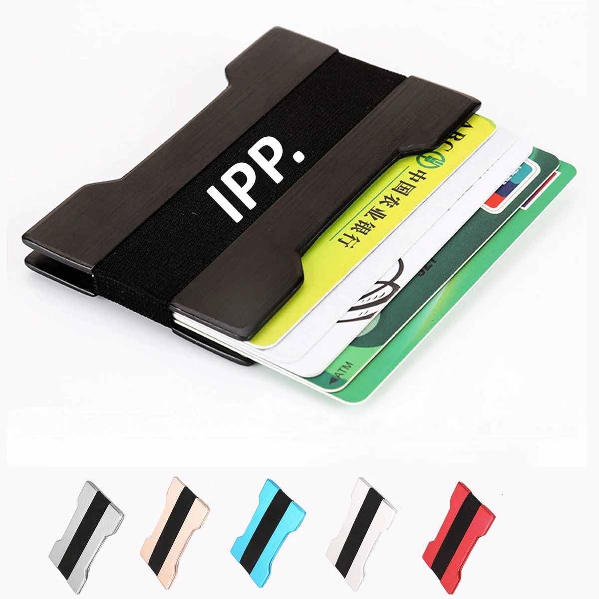 Minimalist Metal RFID Blocking Wallet with Cash Strap 1