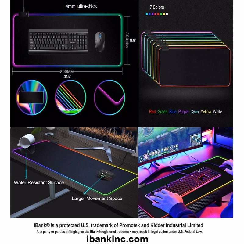iBank ® Gaming Extended LED Mouse Pad