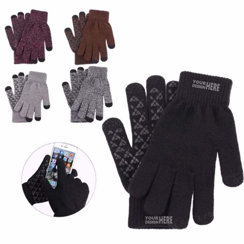 Colorful Winter Outdoor Anti Slip Touch Screen Gloves