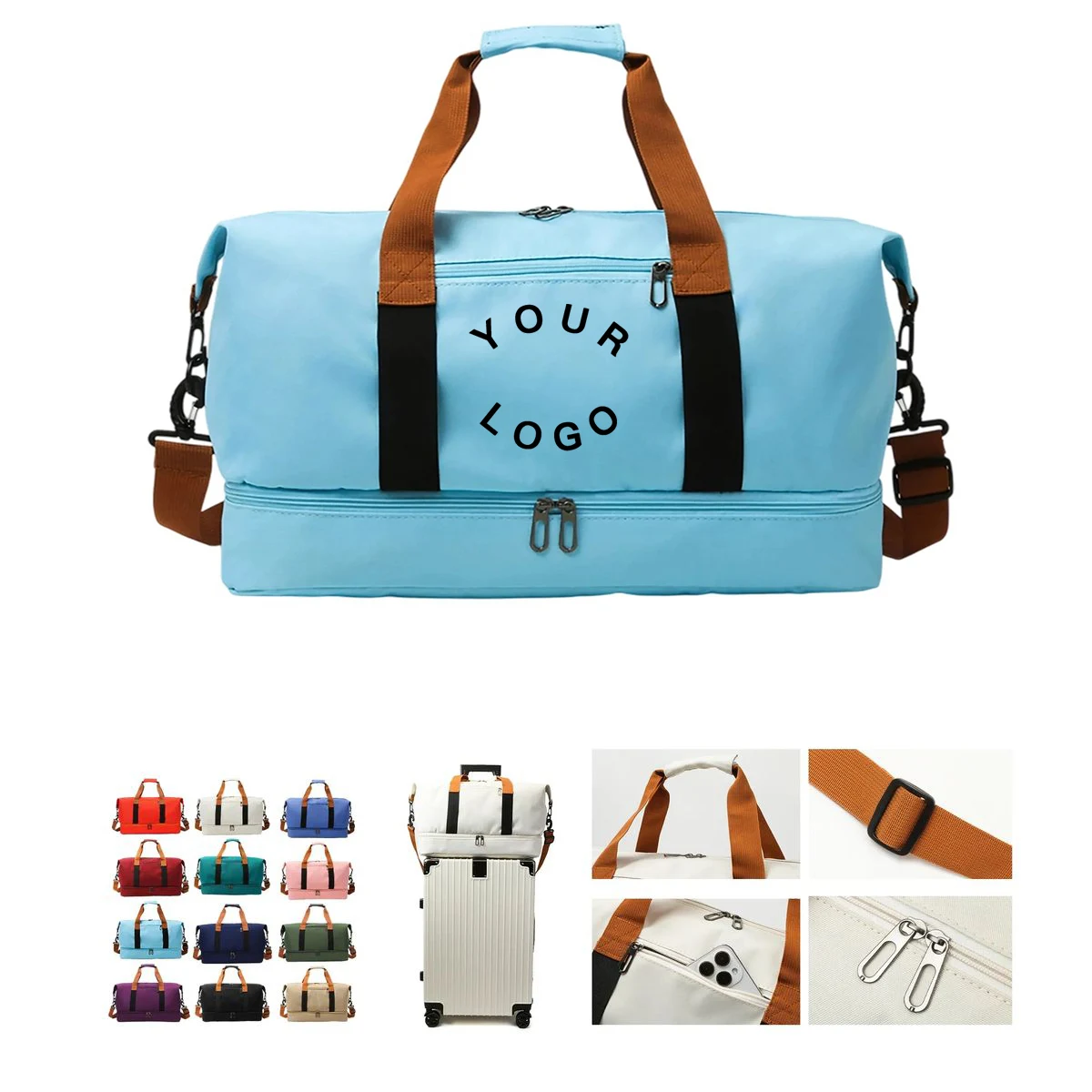 Travel Duffel Bag with Wet Dry Separation 1