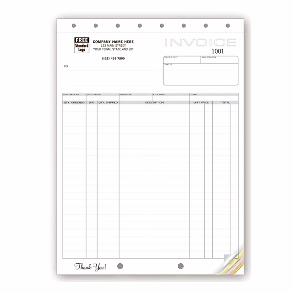 Shipping Invoices, Classic, Large