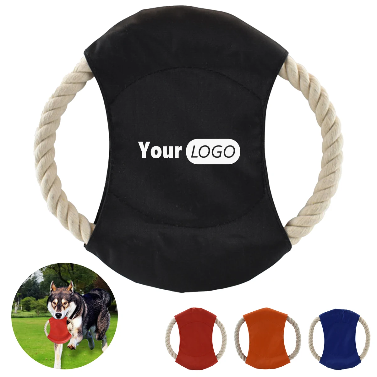 Cotton Rope Outdoor Dog Toy Flying Disc 1