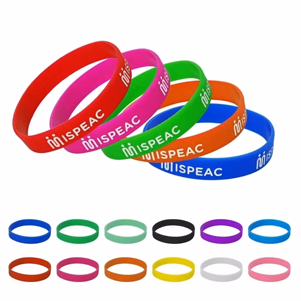 Custom 8 Inch Silicone Wristband With Full Color Logo — Team Unity & Event Giveaway