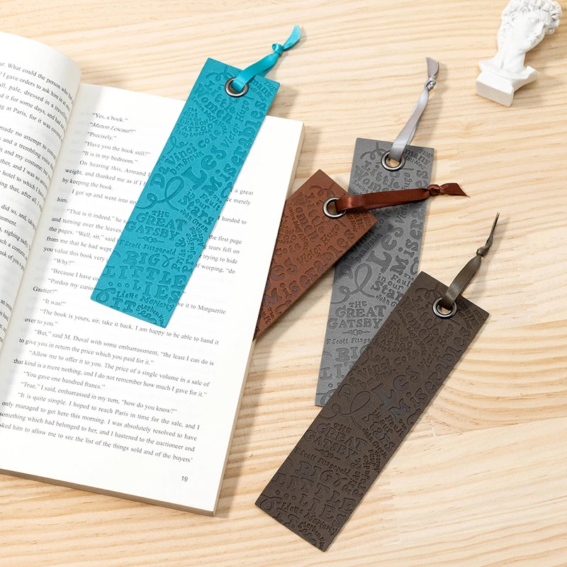 Debossed Leather Bookmark 1