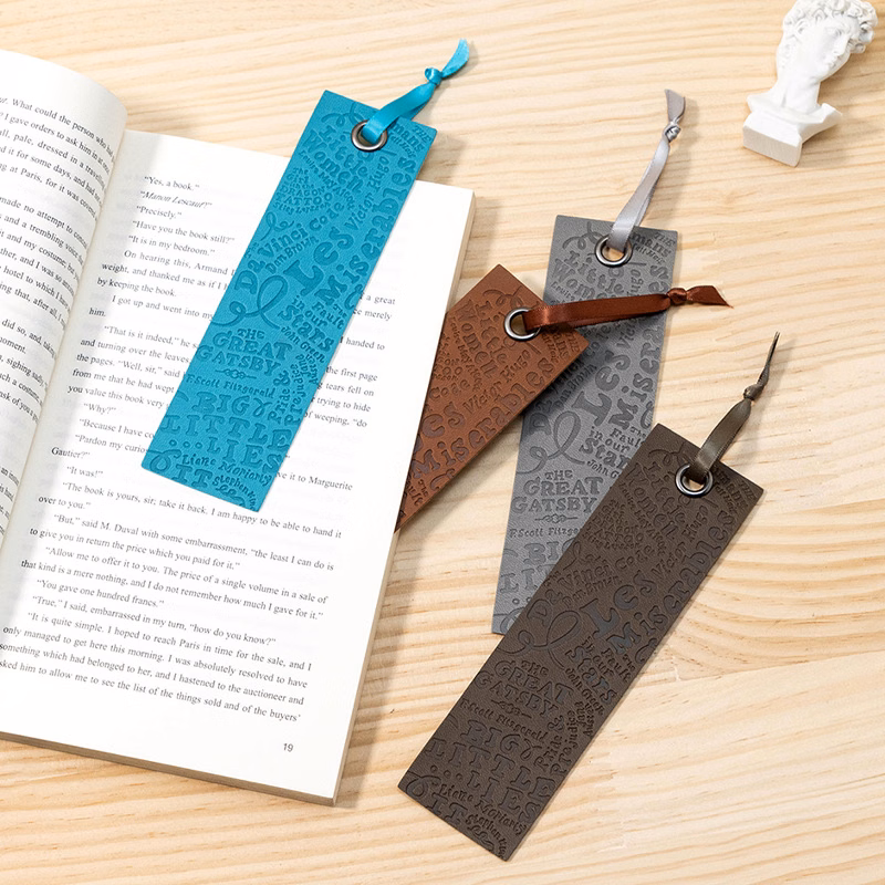 Debossed Leather Bookmark