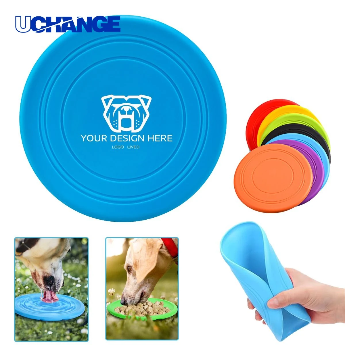Silicone Flying Disc Chew Toy for Dogs 1