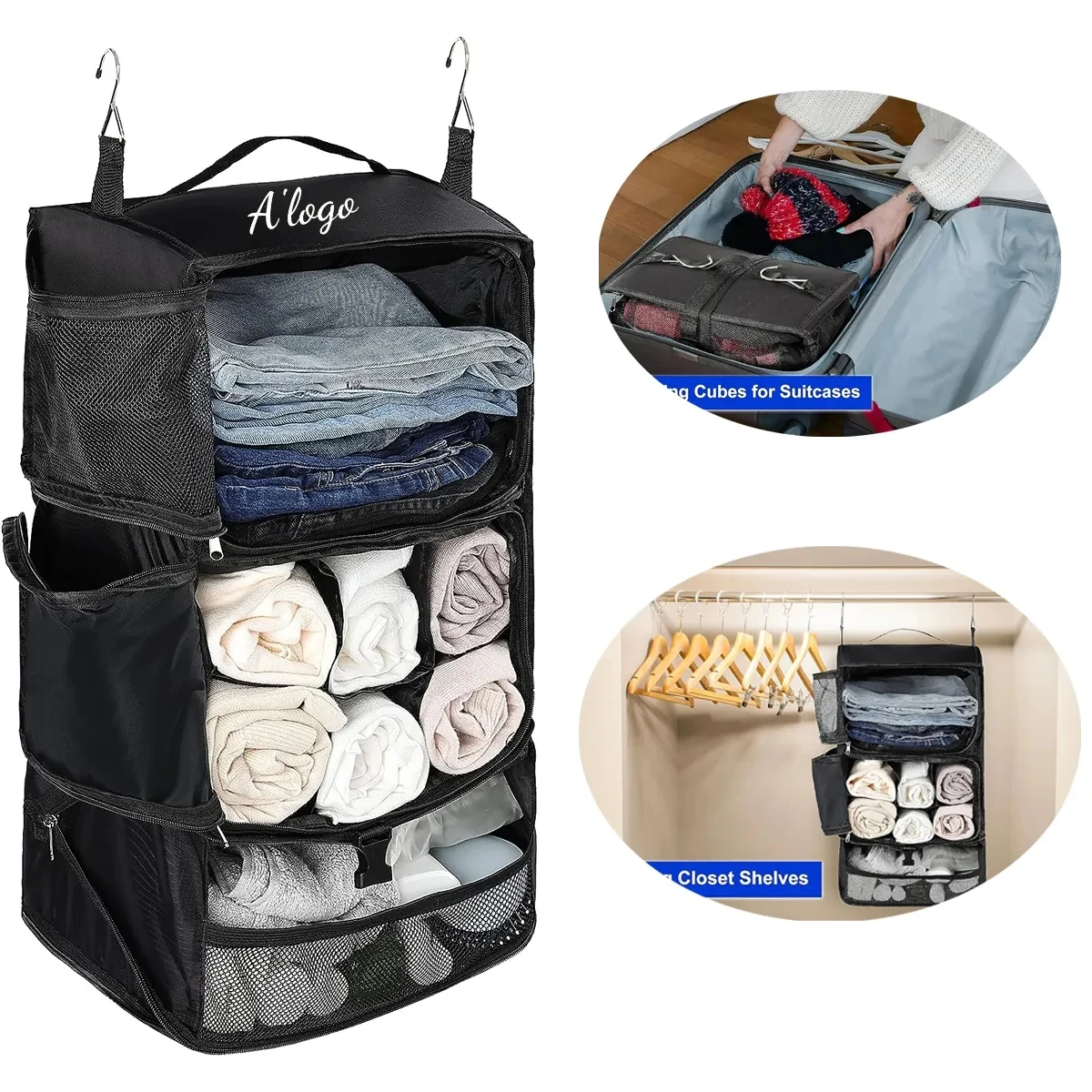 Travel Hanging Collapsible Compression Garment Organiser 1