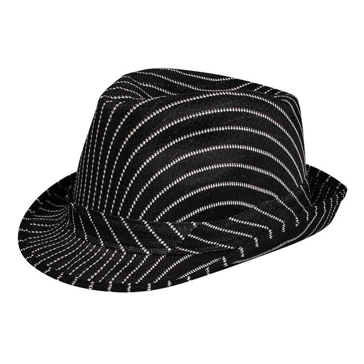 Black Pinstripe Fedora 1