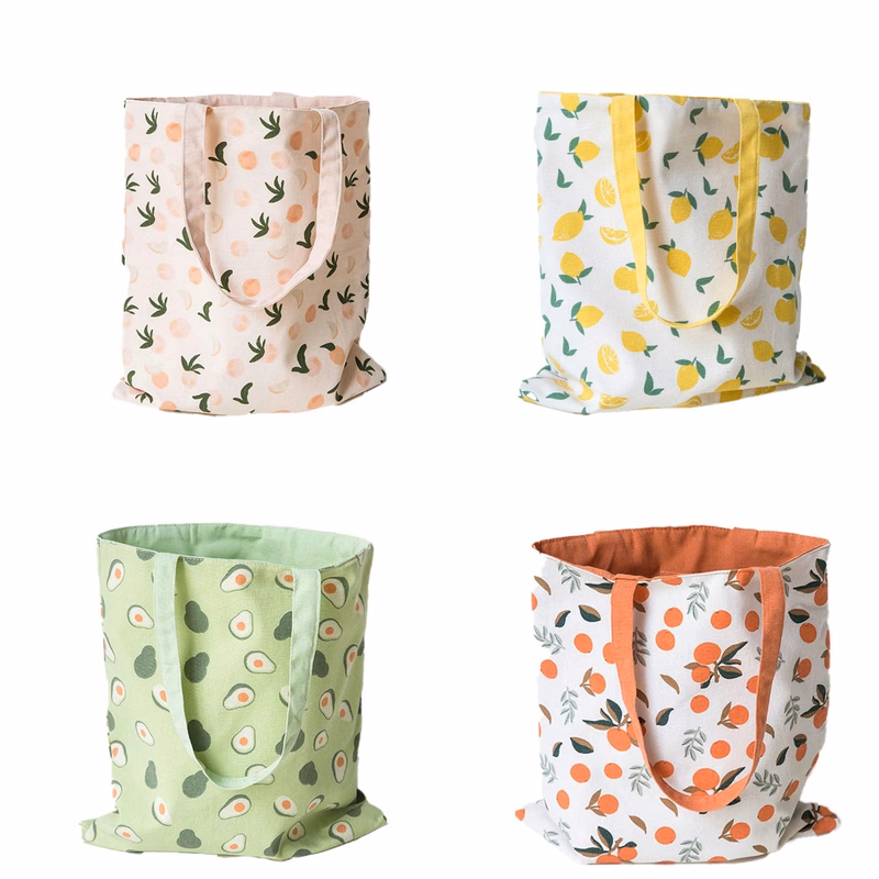Double-Sided Canvas Tote Bags
